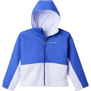 NWT Columbia Youth Girls Benton Springs Novelty Hooded Fleece Jacket- Snowdrift